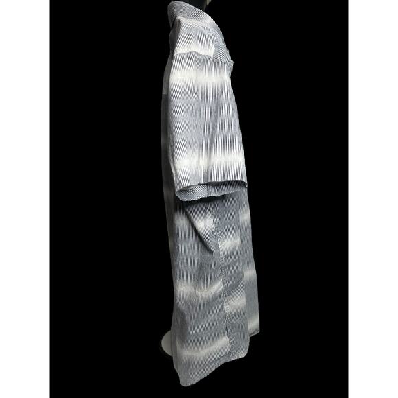 Zoo York Men’s XXL Short Sleeve Button-Up Shirt White Black Striped Casual Top - Picture 7 of 10